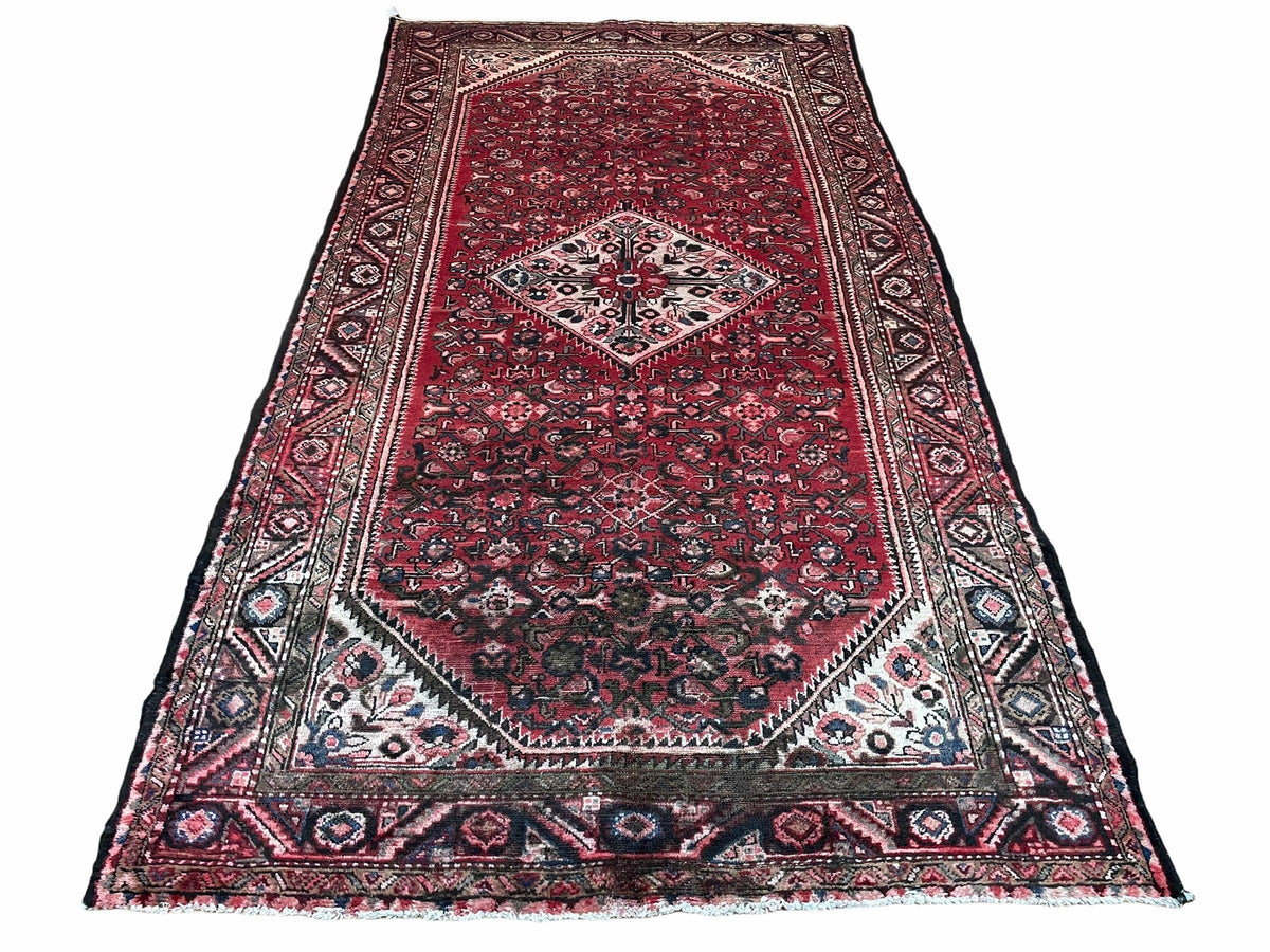 5.5 X 10 Antique Handmade Wool Tribal Gallery Rug All Over Red Runner Corridor - Jewel Rugs, view 2