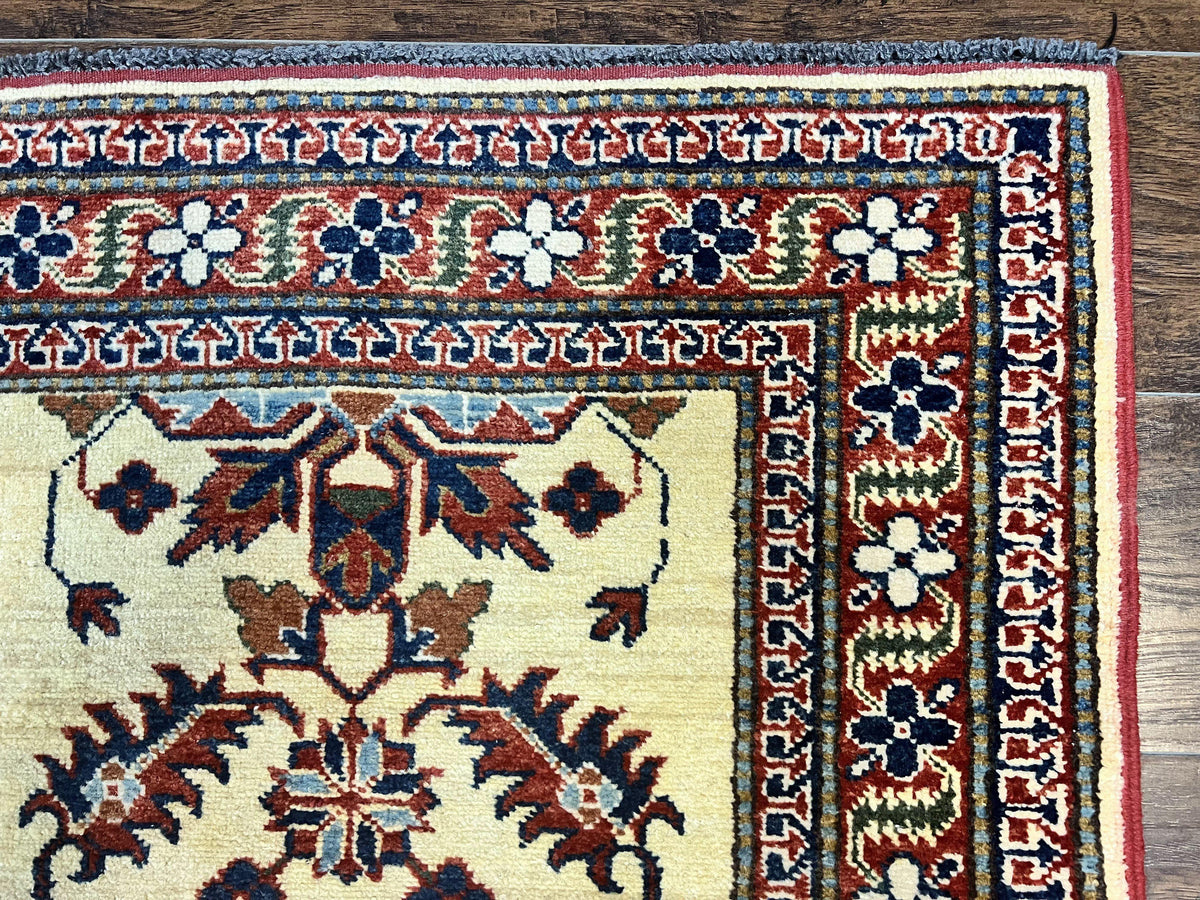 Afghan Heriz Runner Rug 2.9 x 12, Vintage Hand Knotted Persian Carpet for Hallway, 12ft Runner, Wool, Cream - Jewel Rugs, view 8