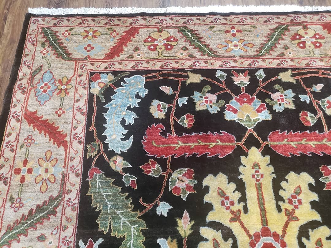 Peshawar Rug, 6x9 Rug, Hand Knotted Wool Area Rug, Black and Silver Rug, Unique Oriental Carpet, Handmade, Medium Sized Rug, Persian Rug - Jewel Rugs, view 5