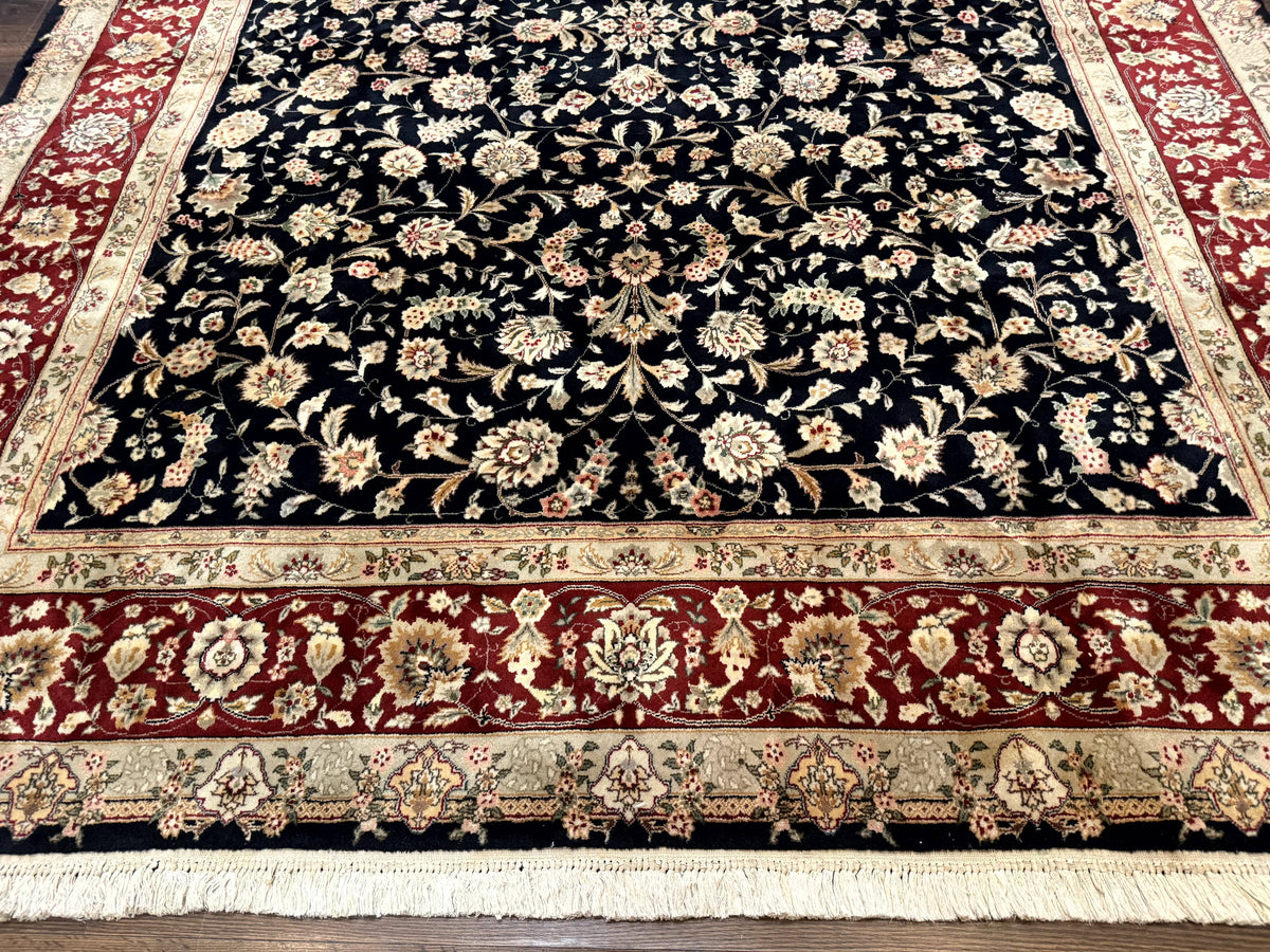 Sino Persian Rug 8x10, Black and Red, Floral Allover - Jewel Rugs, view 5