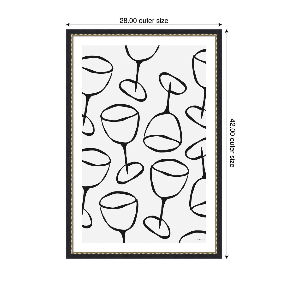 Wine Everywhere by Gabrielly Guedes Framed Wall Art Print