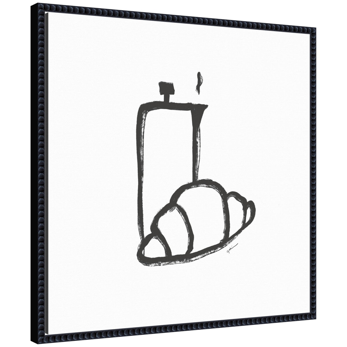 Breakfast Club No. 2 by Gabrielly Guedes Framed Canvas Wall Art Print
