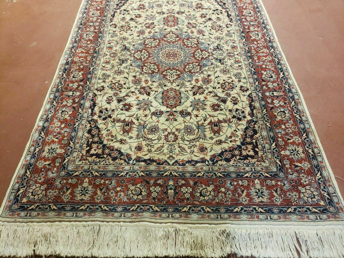 4' X 6' Handmade Ultra Fine Chinese Floral Oriental Wool Rug Hand Knotted Beige - Jewel Rugs, view 6
