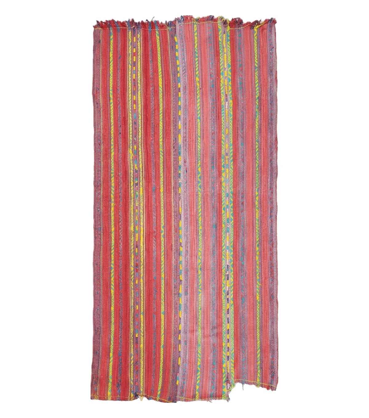 Vintage Turkish Jajim Kilim Flat Weave Rug with Colorful Stripes, Anatolian Kilim Rug, Jijim Cicim Carpet, 5x11 Boho Rug Multicolor, Unique - Jewel Rugs