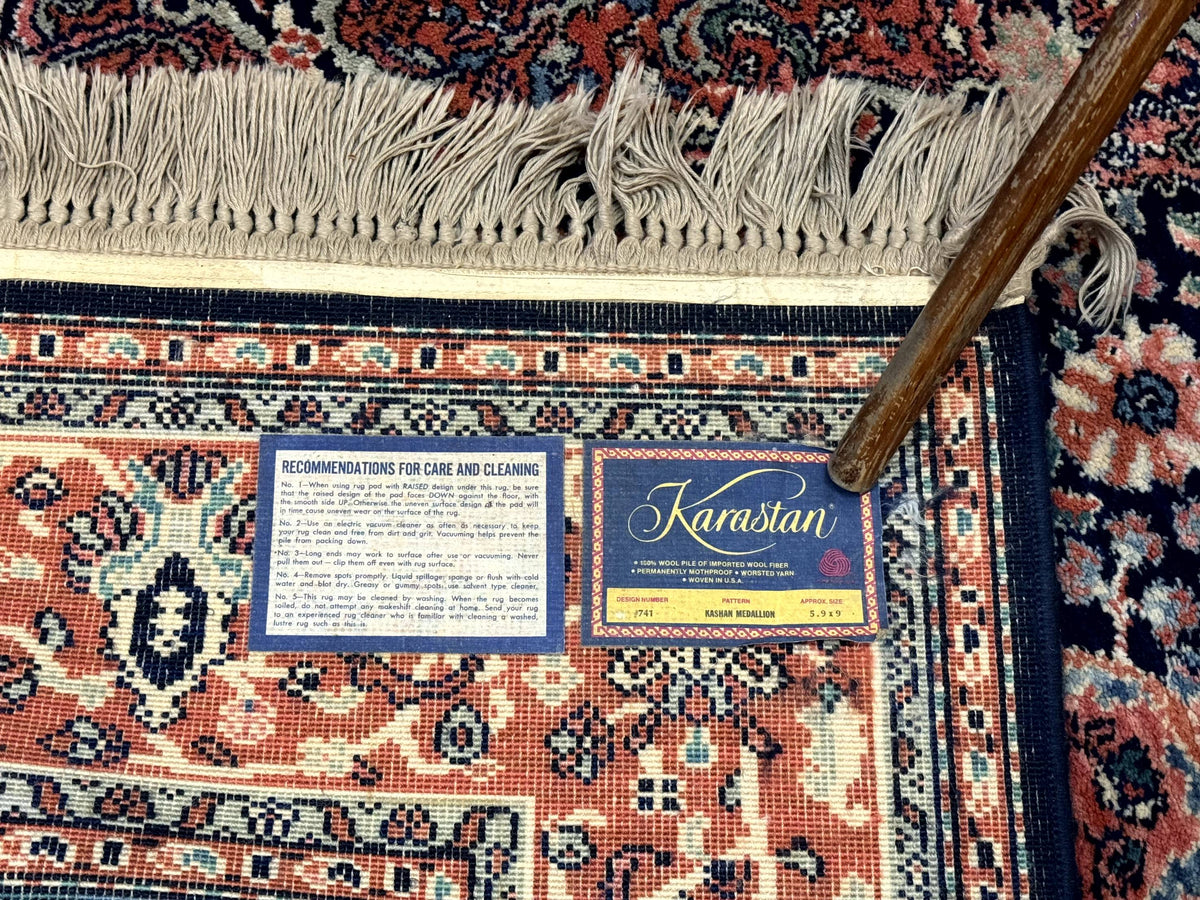 Karastan Rug 5.9 x 9, Kashan Medallion #741, Original Collection 700 Series, Discontinued, Wool Pile - Jewel Rugs, view 11