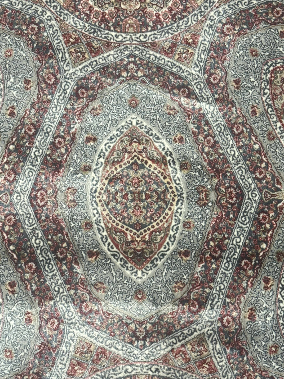 Turkish Silk Runner Rug 2.6 x 13, Blue Runner Rug, Dome Design, Bamboo Silk, New - Jewel Rugs, view 4