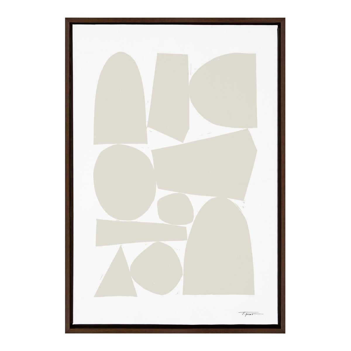 Sylvie Constructed II Neutral Framed Canvas by Statement Goods