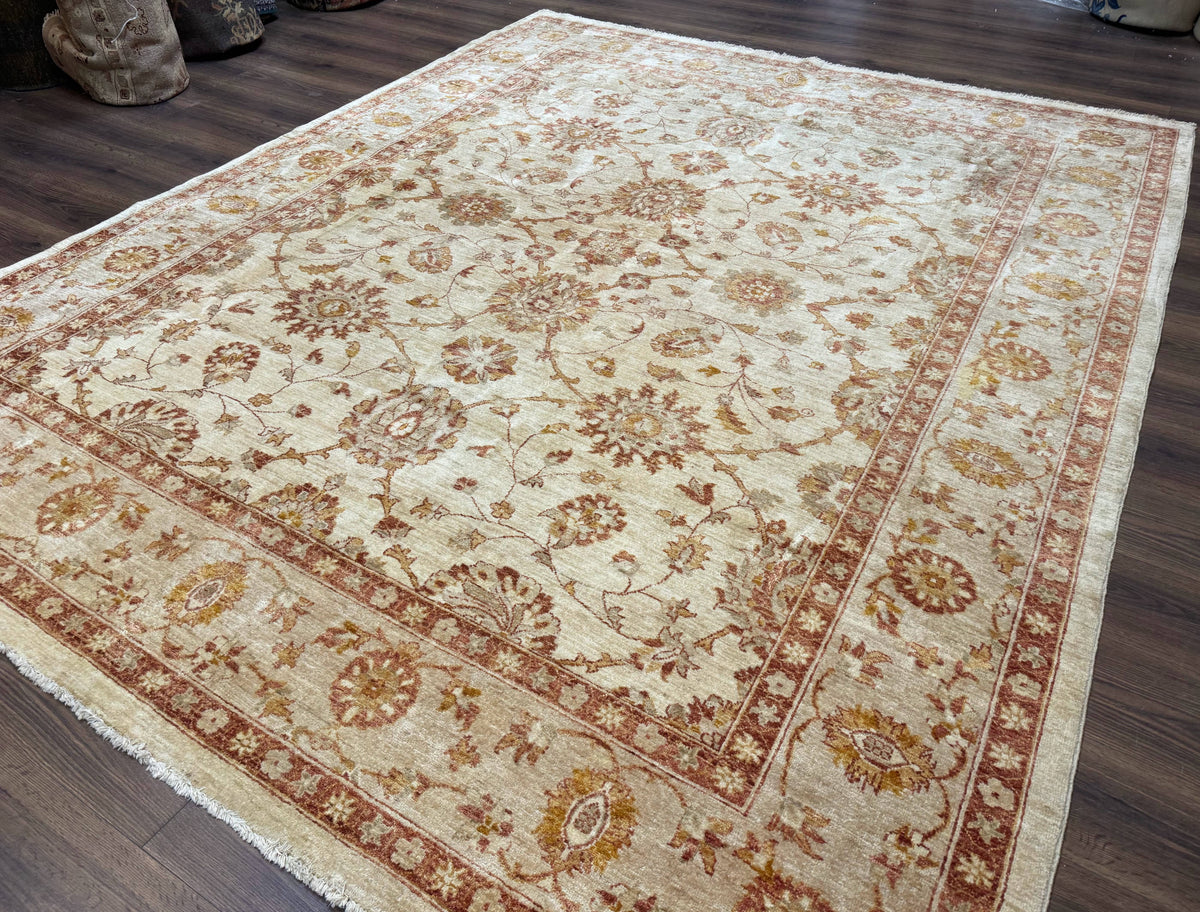 Pakistani Peshawar Rug 8x10, Pak Persian Traditional Oriental Carpet, Handmade, Wool, Allover Pattern - Jewel Rugs, view 3