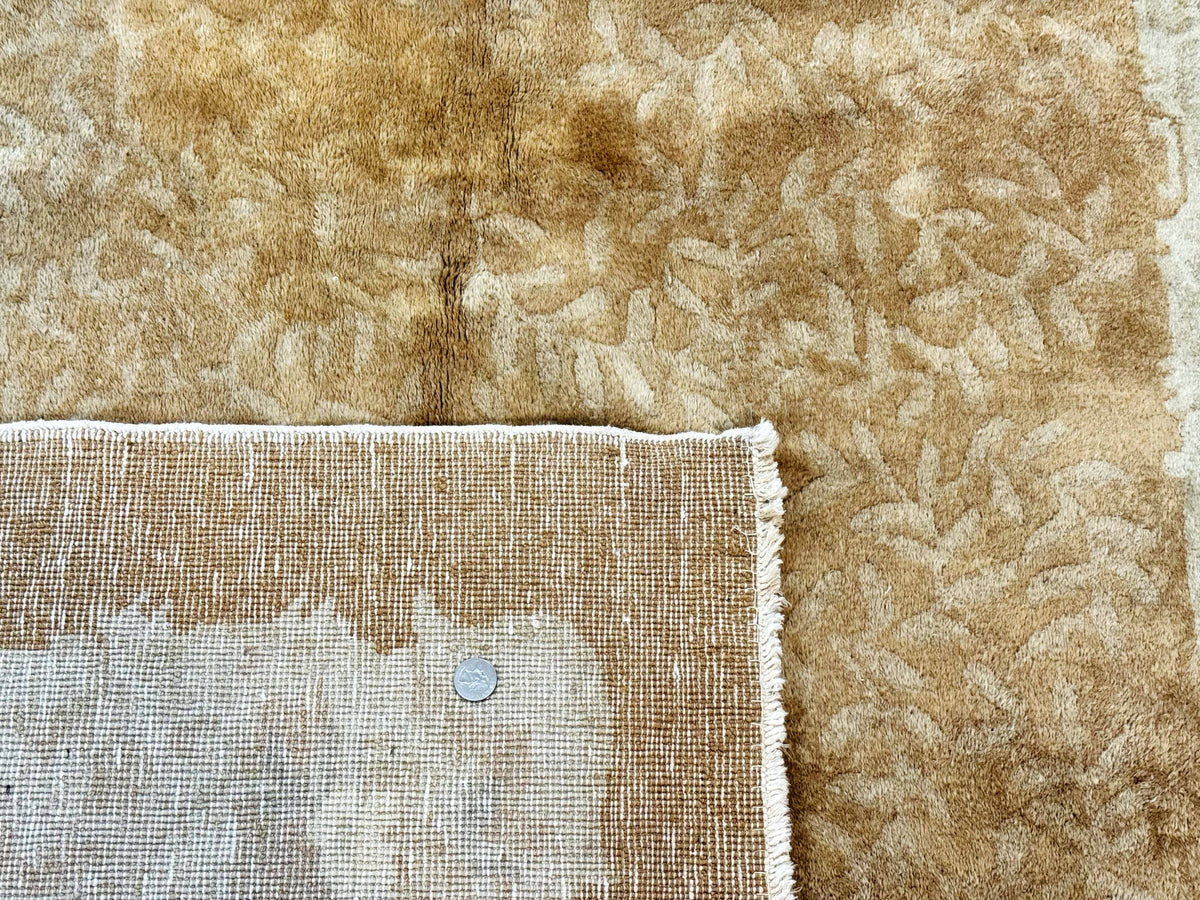 Chinese Peking Rug 5x7, Golden-Tan, Vintage Chinese Wool Carpet - Jewel Rugs, view 10