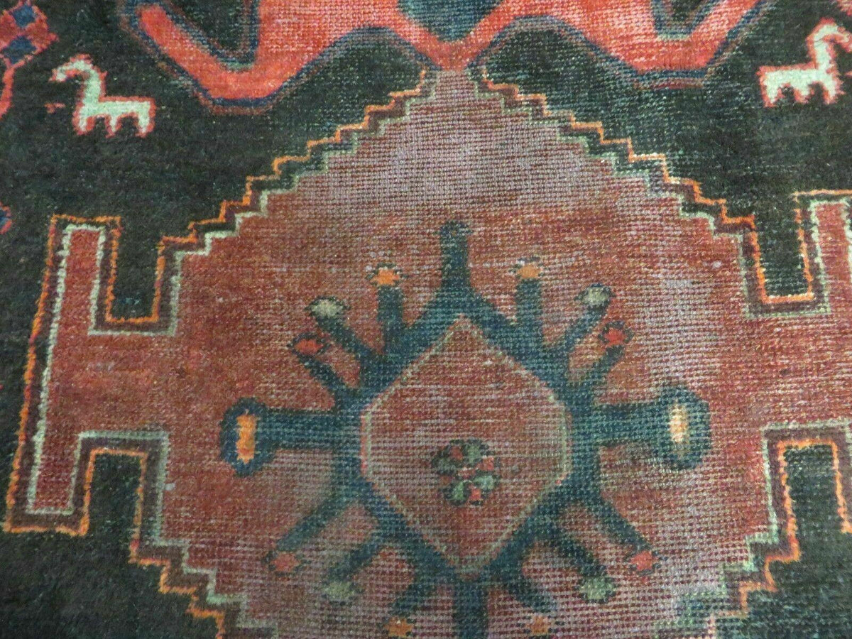 4' X 8' Antique Handmade India Geometric Oriental Tribal Wool Rug Red # 603 - Jewel Rugs, view 5