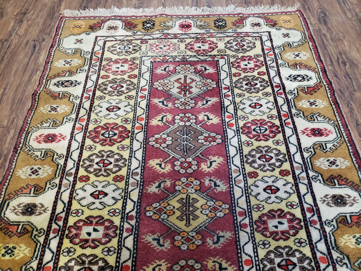 Turkish Caucasian Rug 4x7, Wool Turkish Talish Carpet, Geometric Rug - Jewel Rugs, view 5