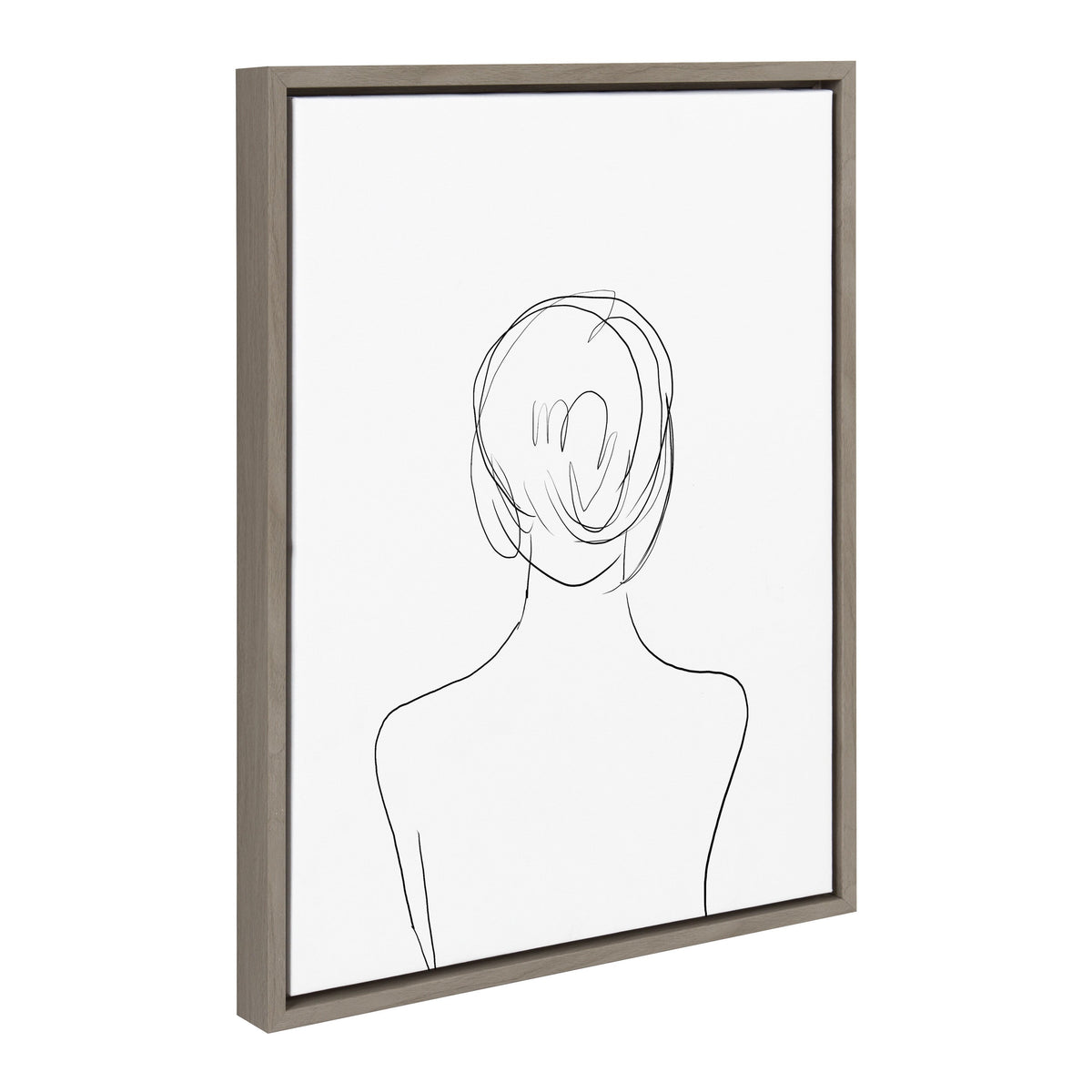 Sylvie Minimalist Woman Framed Canvas by Teju Reval