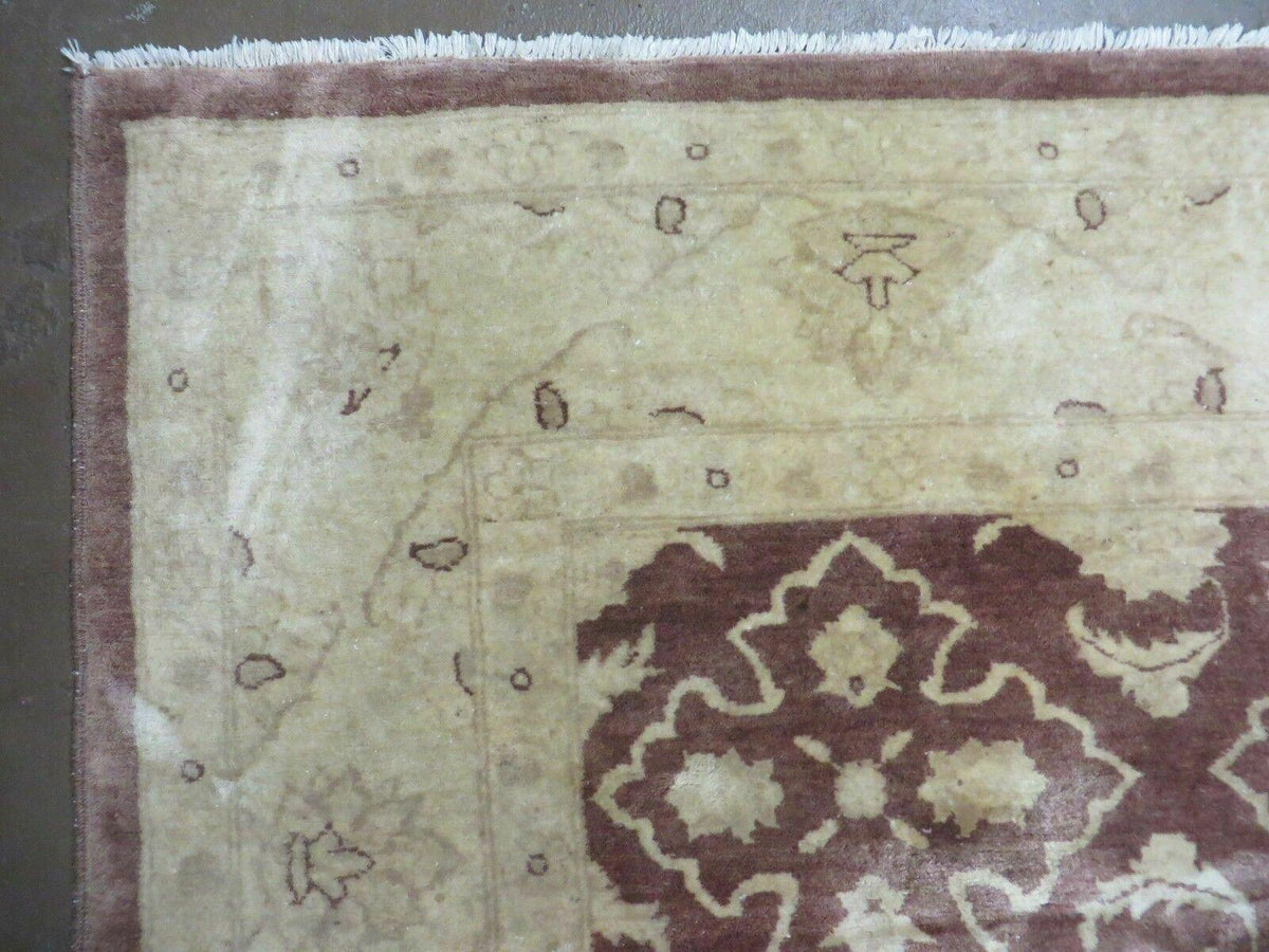 7' X 10' Vintage Fine Handmade Pakistan Peshawar Chobi Floral Wool Rug Vegy Dye - Jewel Rugs, view 7