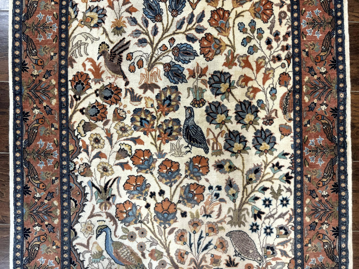 Small Pak Persian Rug 3x5, Peacock Birds Floral - Jewel Rugs, view 5