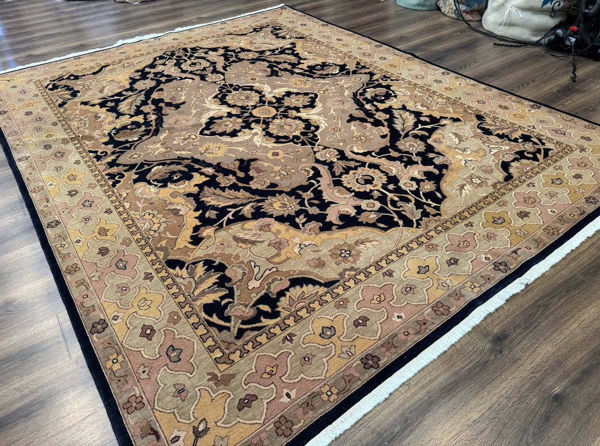 Handmade Wool Rug 8x10, Black & Dark Beige, Nourison, Traditional Rug - Jewel Rugs, view 13