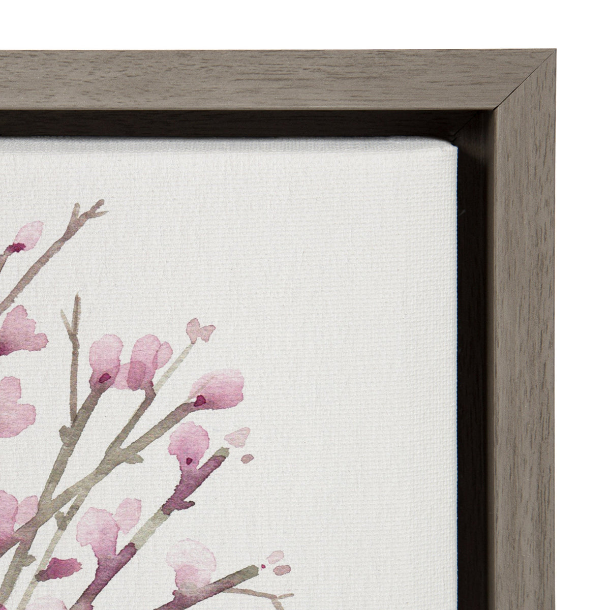 Sylvie Pink Blooms in Chinoiserie Framed Canvas by Patricia Shaw