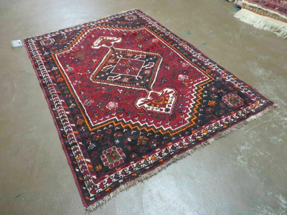 4' X 6' Antique Handmade Turkish Wool Veg Dyes Rug Organic Red Nice M10 - Jewel Rugs, view 3