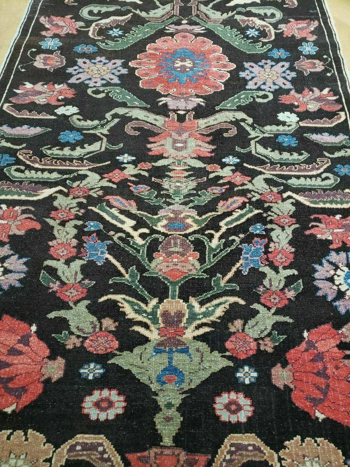 4' 5" X 16' 1" Antique Karabagh Caucasian Rug Handmade Wool Carpet Organic Dye - Jewel Rugs, view 3