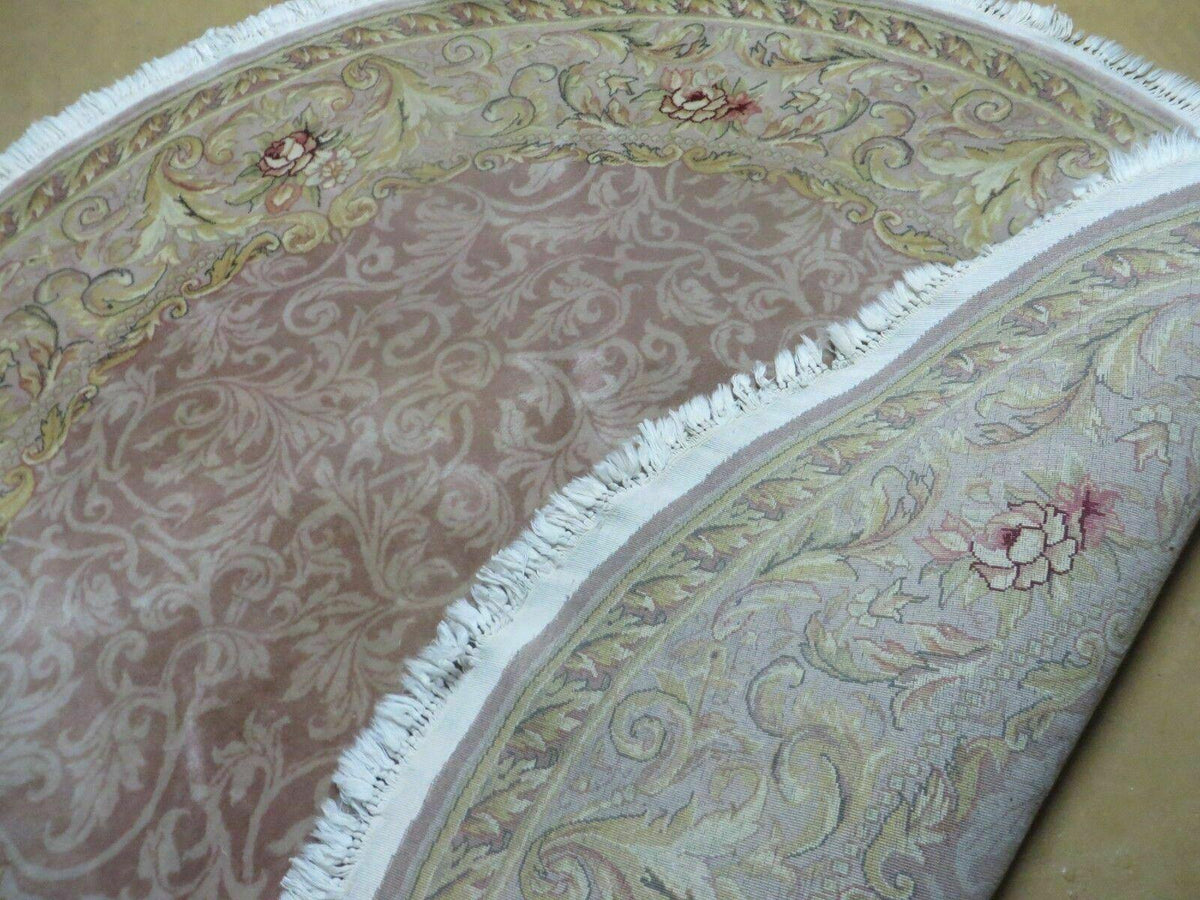 6' X 6' Round Handmade Fine Chinese Floral Oriental Silk Wool Rug Carpet Nice - Jewel Rugs, view 7