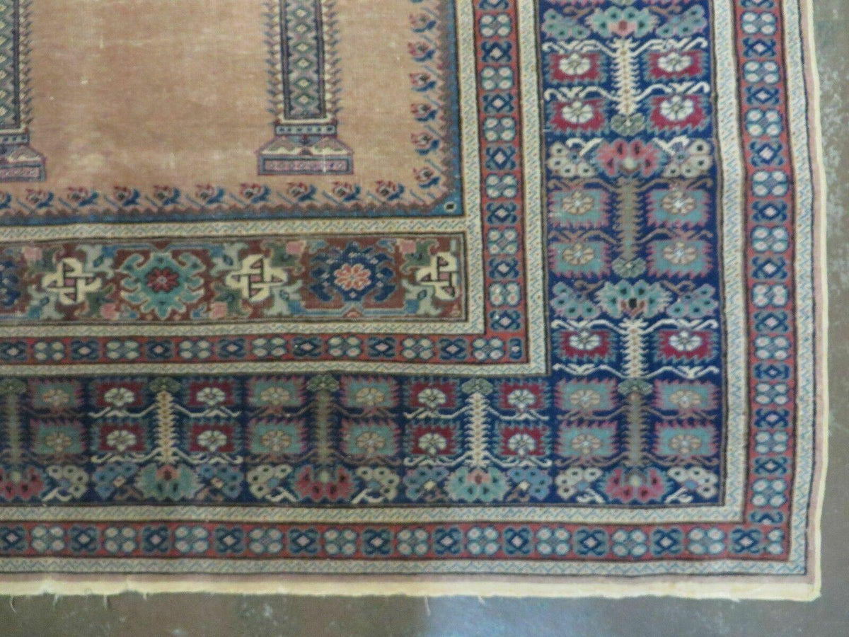 4' X 6' Antique Handmade Turkish Mehrab Prayer Wool Rug Lantern Beautiful - Jewel Rugs, view 10