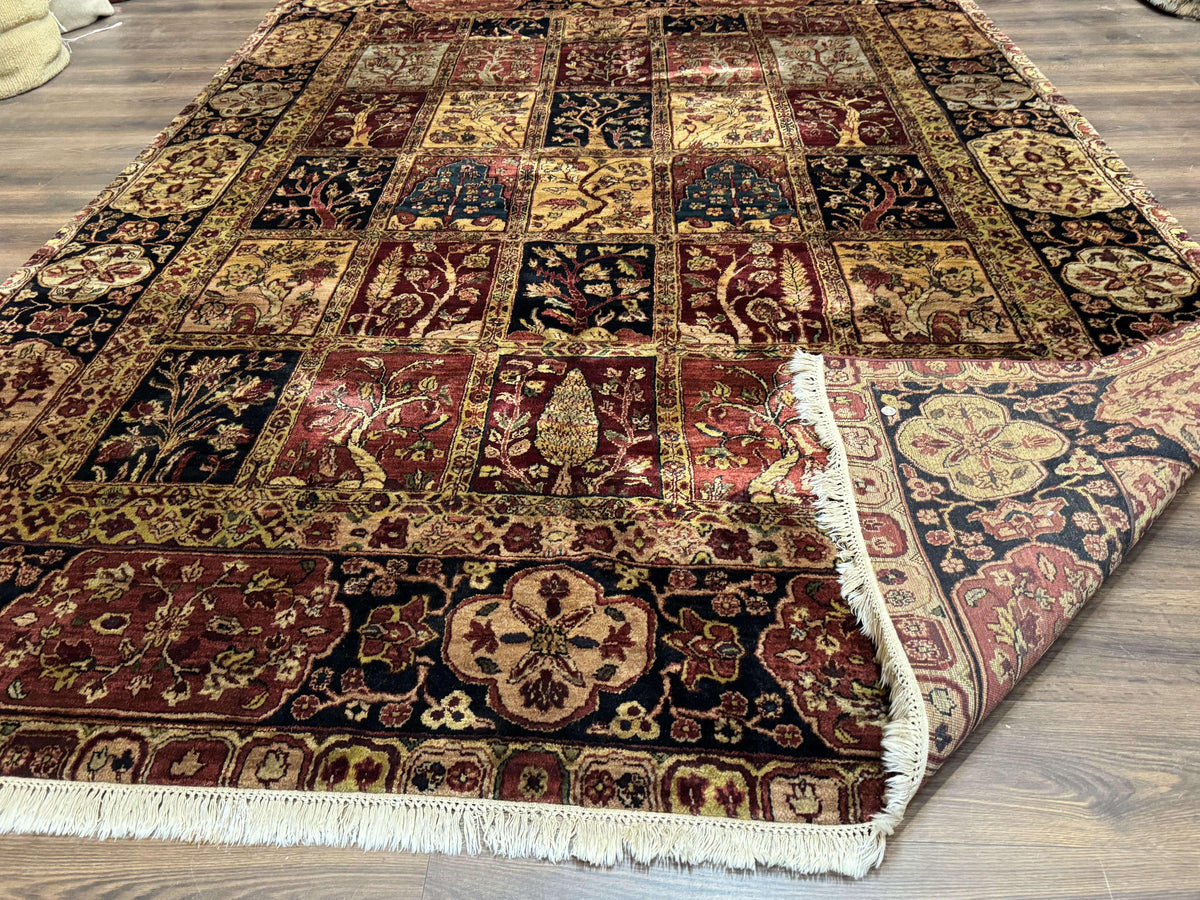 Indo Persian Rug 9x12, Bakhtiari Panel Design, Multicolor, Soft Wool Pile - Jewel Rugs, view 12