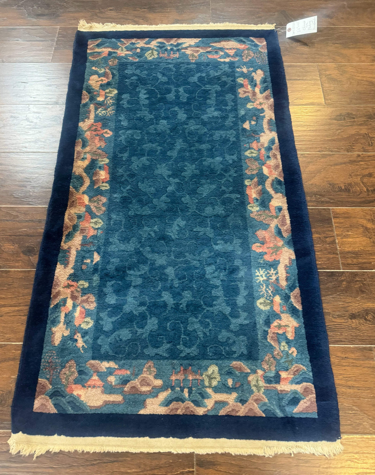 Blue Chinese Wool Rug 2.5 x 4, Peking Rug, Fete Rug, Semi Antique Chinese Carpet - Jewel Rugs, view 10