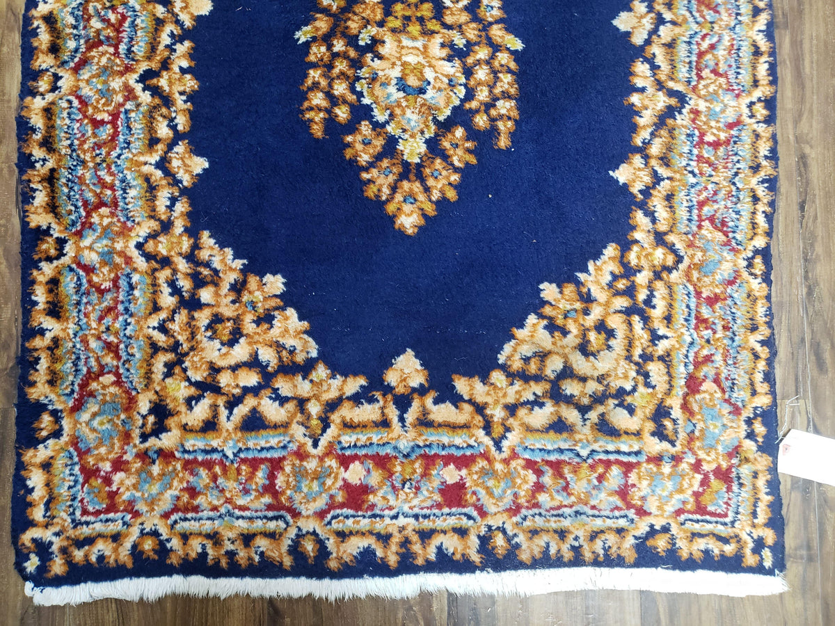 Semi Anique Dark Blue Persian Kerman Runner, 2'7" x 13'5" - Jewel Rugs, view 13