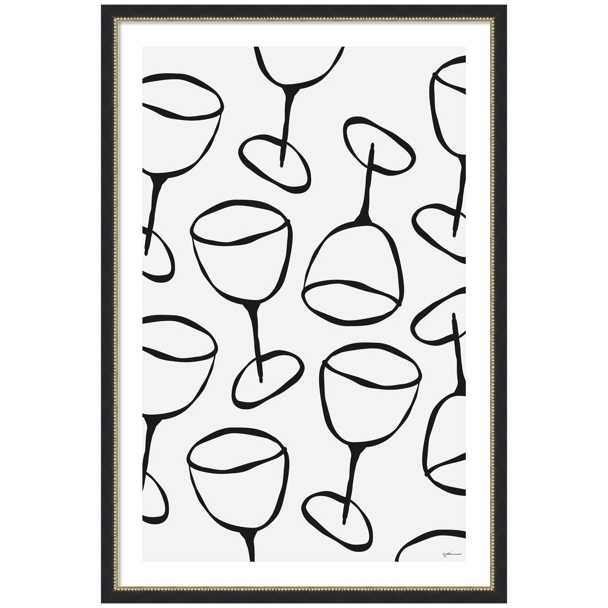 Wine Everywhere by Gabrielly Guedes Framed Wall Art Print