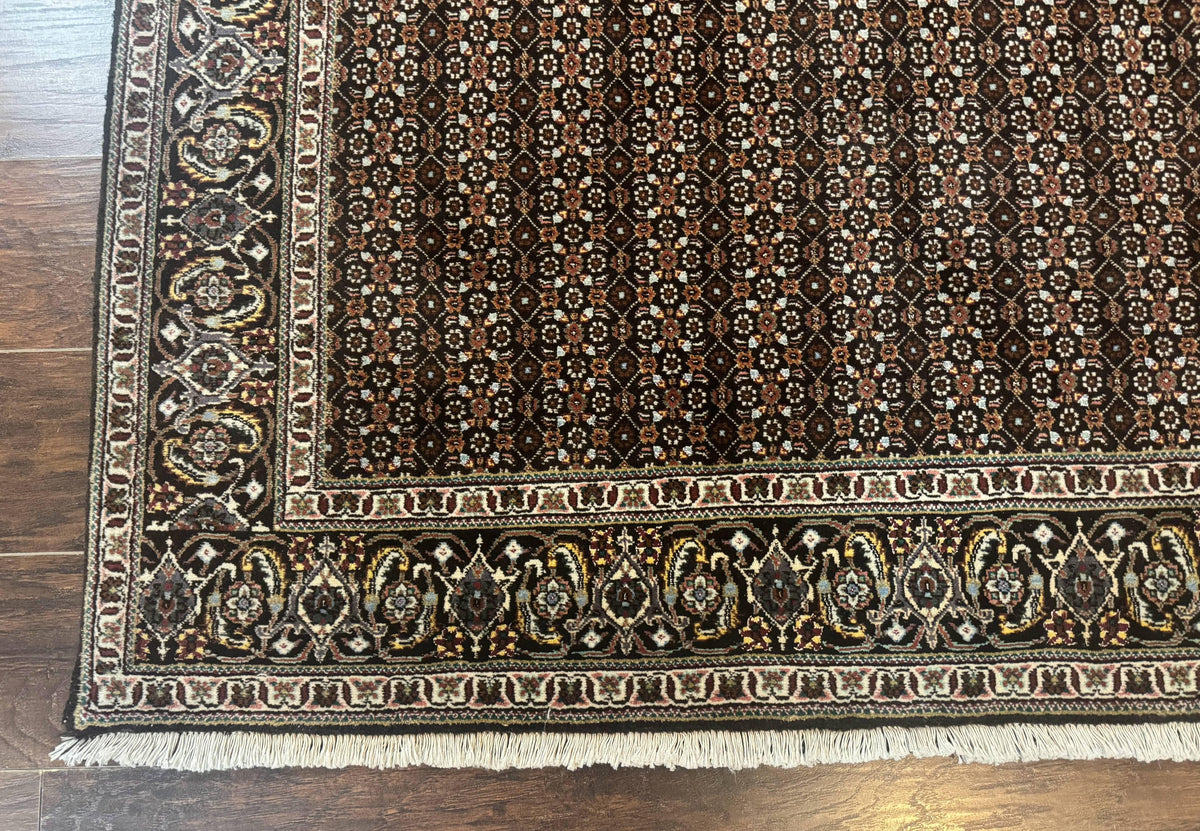 Persian Tabriz Rug 5x7, Black, Allover Pattern - Jewel Rugs, view 9