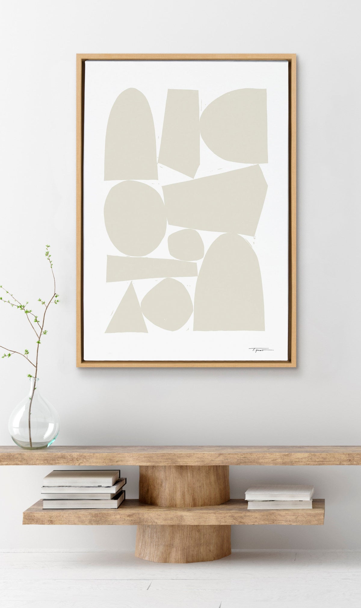 Sylvie Constructed II Neutral Framed Canvas by Statement Goods