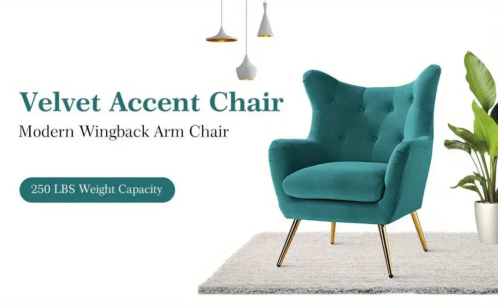 Arm Chair - Luxurious Velvet Blue