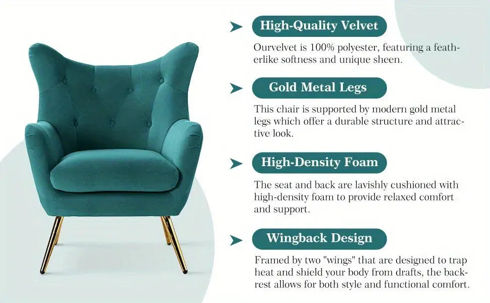 Arm Chair - Luxurious Velvet Blue — House of Avana, view 11 of 40