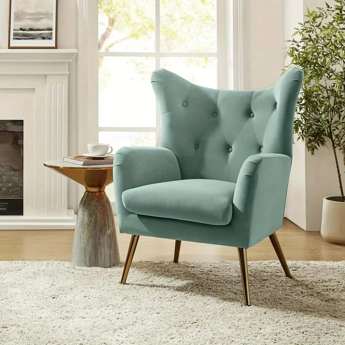 Arm Chair - Luxurious Velvet Blue — House of Avana, view 31 of 40