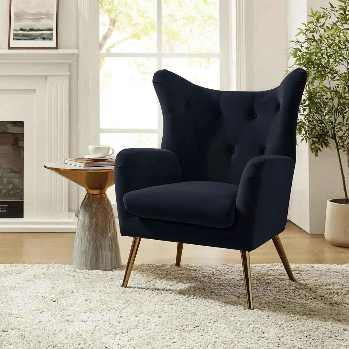 Arm Chair - Luxurious Velvet Blue — House of Avana, view 34 of 40
