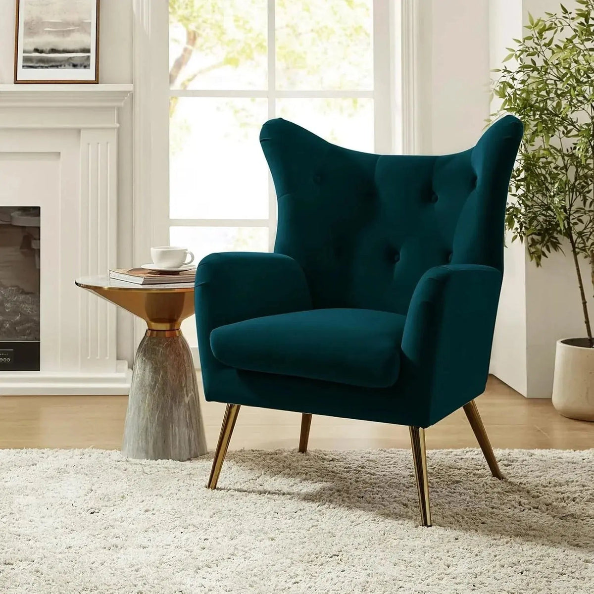 Arm Chair - Luxurious Velvet Blue — House of Avana, view 21 of 40