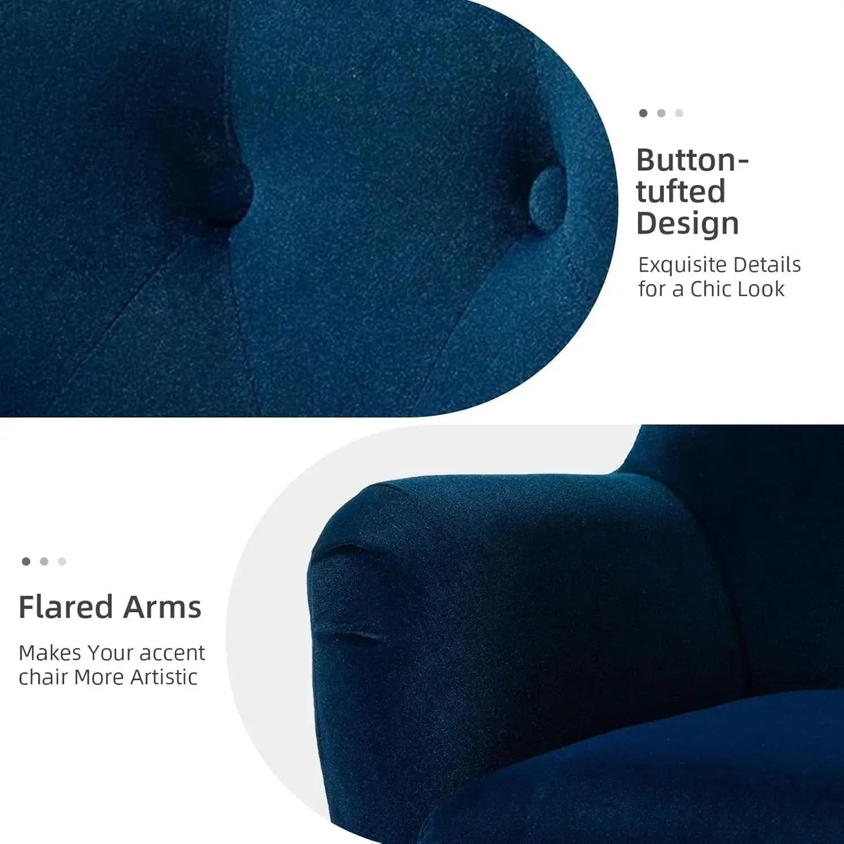 Arm Chair - Luxurious Velvet Blue