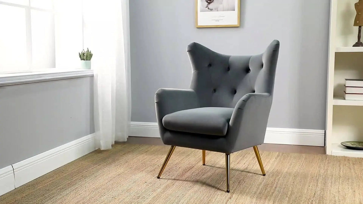 Arm Chair - Luxurious Velvet Blue