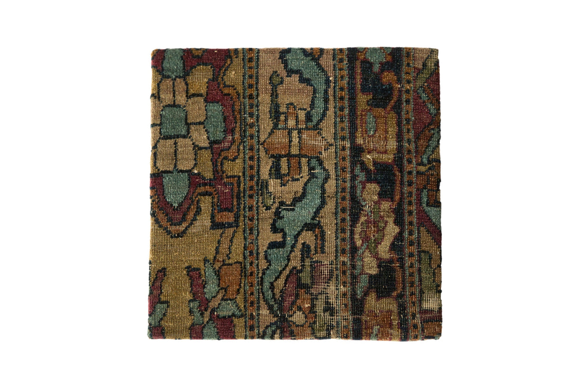 Decorative Cork Board Antique Kerman Rug Fragment Art