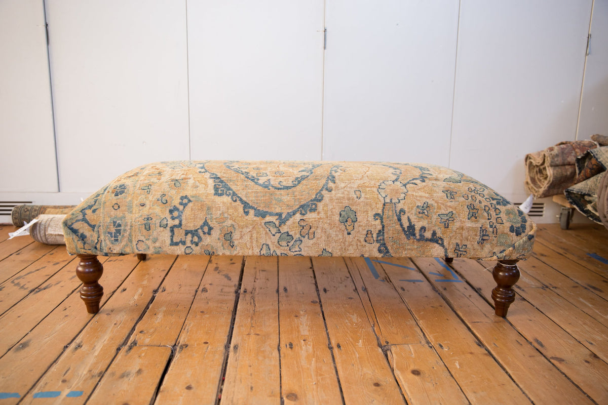 Vintage Persian Rug Ottoman Coffee Table