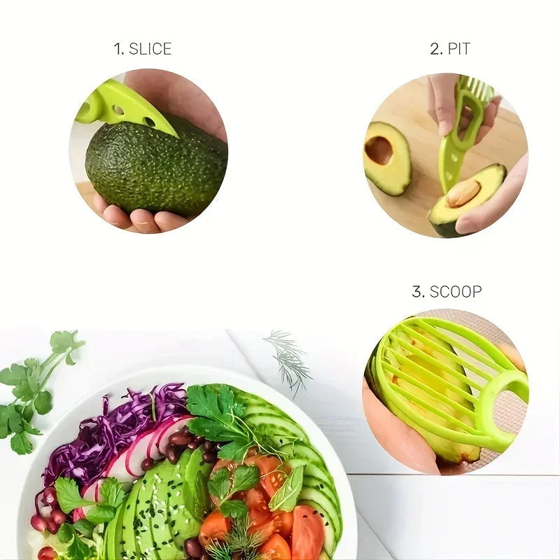 Avocado Peeler - 3-in-1 Plastic