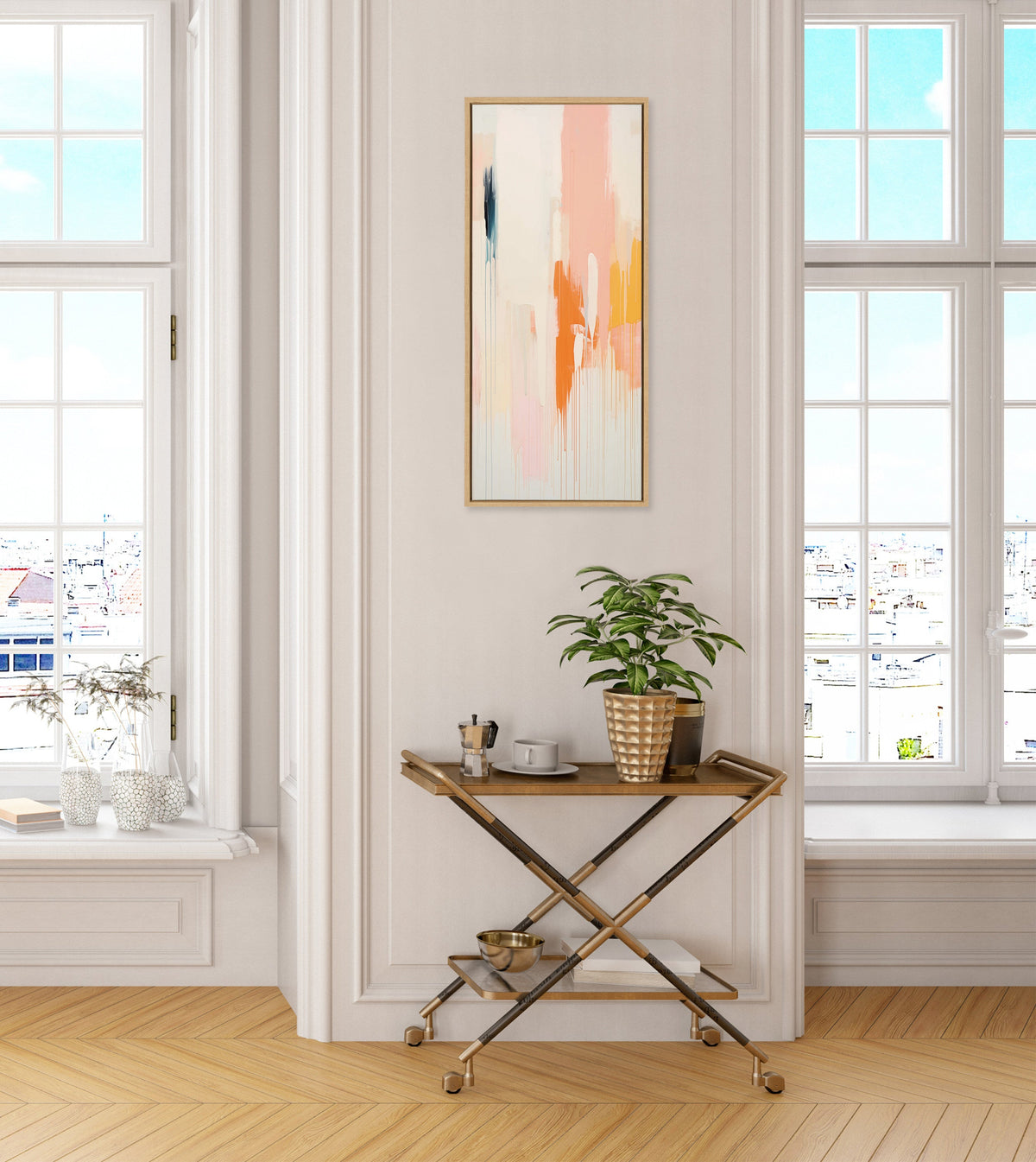 Sylvie Fiesta Abstract Framed Canvas by Amy Lighthall