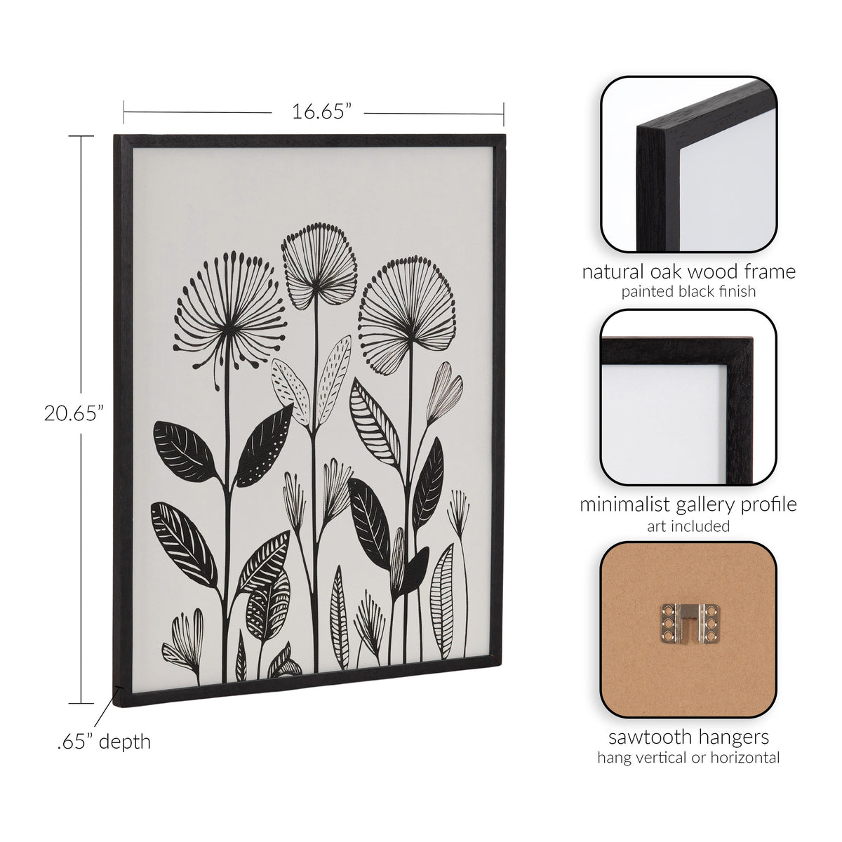 Gallery Simple Modern Linocut Botanicals Print by The Creative Bunch Studio