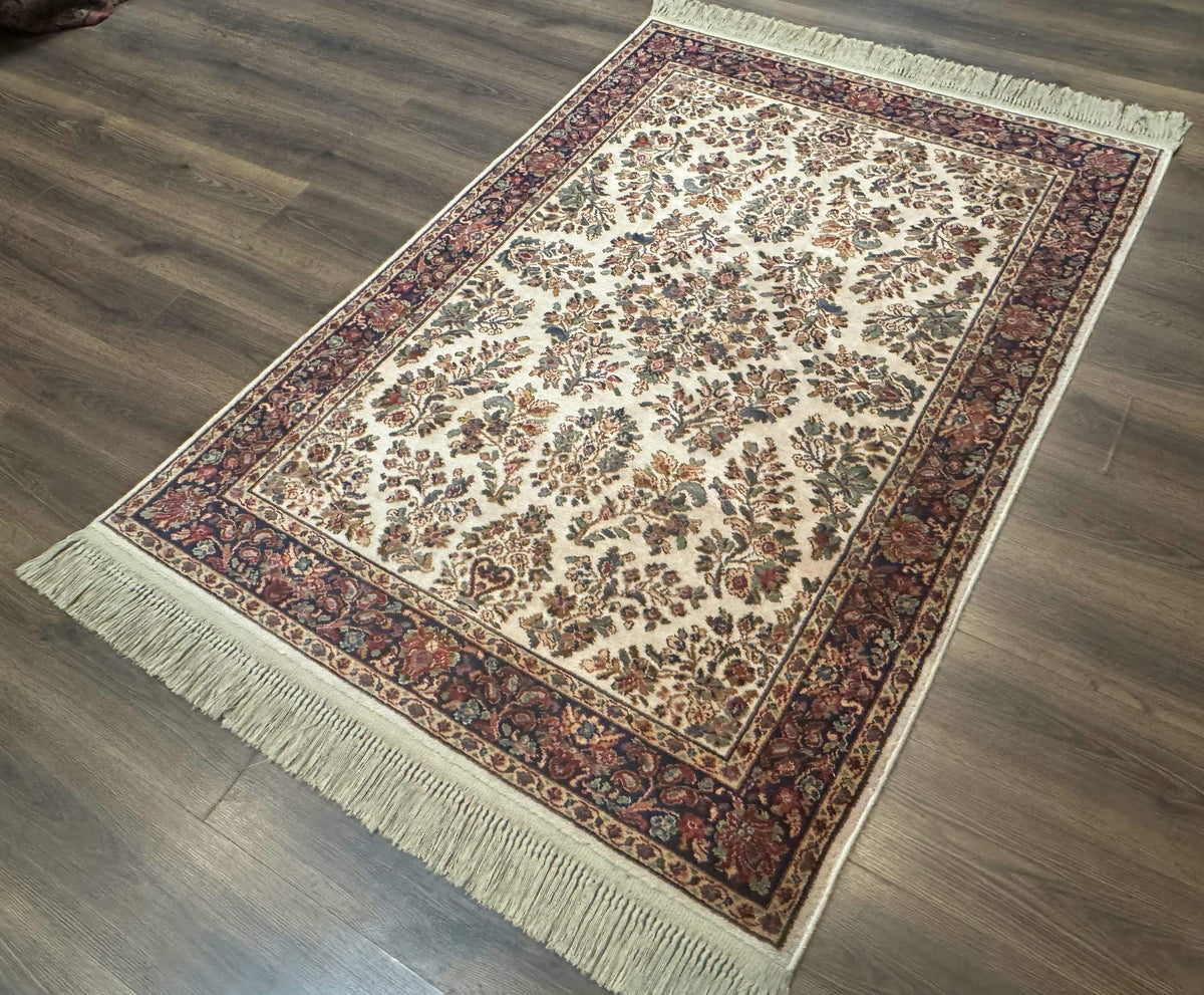 4x6 Karastan Rug Ivory Sarouk #760, Wool Vintage Original 700 Series - Jewel Rugs, view 3
