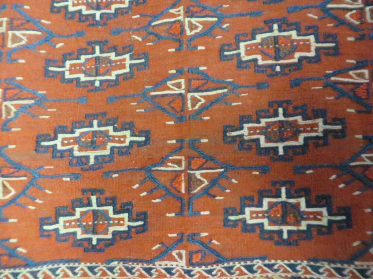 2'8" X 4' Antique Handmade Tribal Wool Rug Pillow Case Yamud Flat Weave Diamond - Jewel Rugs, view 8