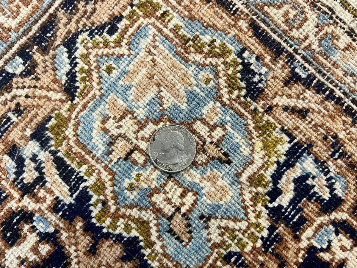 Square Persian Kirman Rug 4x4, Semi Open Field, Handmade - Jewel Rugs, view 10