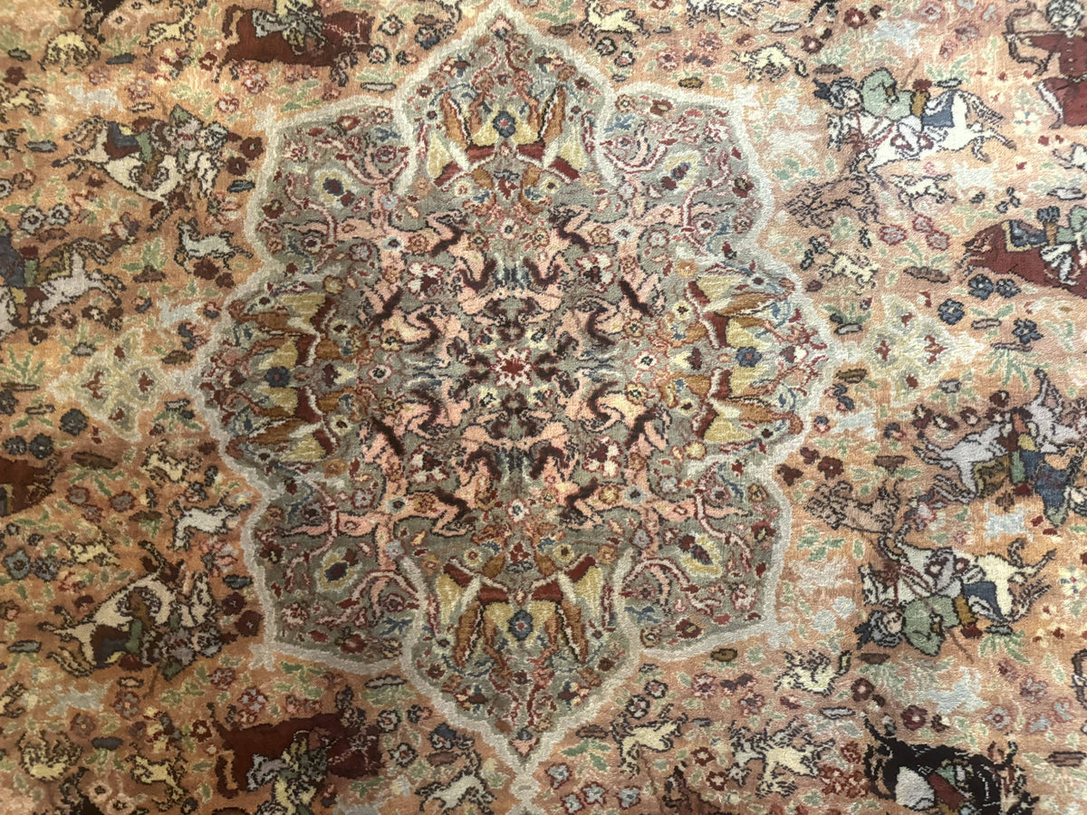 Karastan Rug 8.8 x 12 Persian Hunting Rug #723, Wool Area Rug - Jewel Rugs, view 4