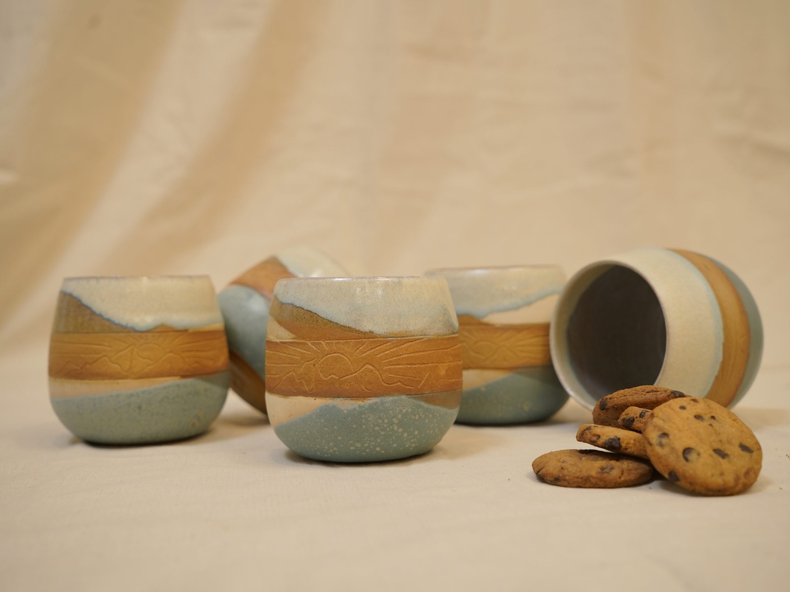 Chai at Sunrise - Set of 6 mugs image 1