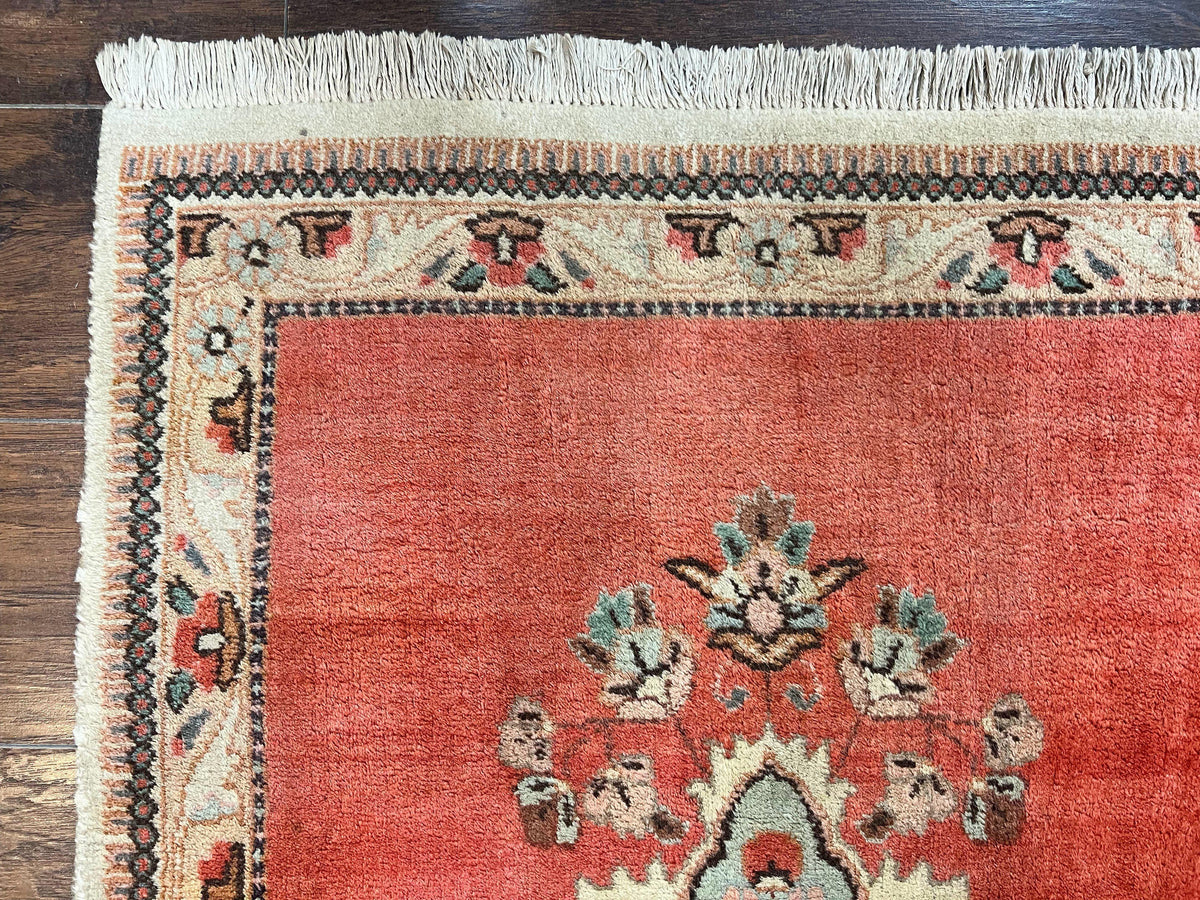 Persian Tabriz Runner Rug 3 x 12, Open Field, Terracotta - Jewel Rugs, view 7