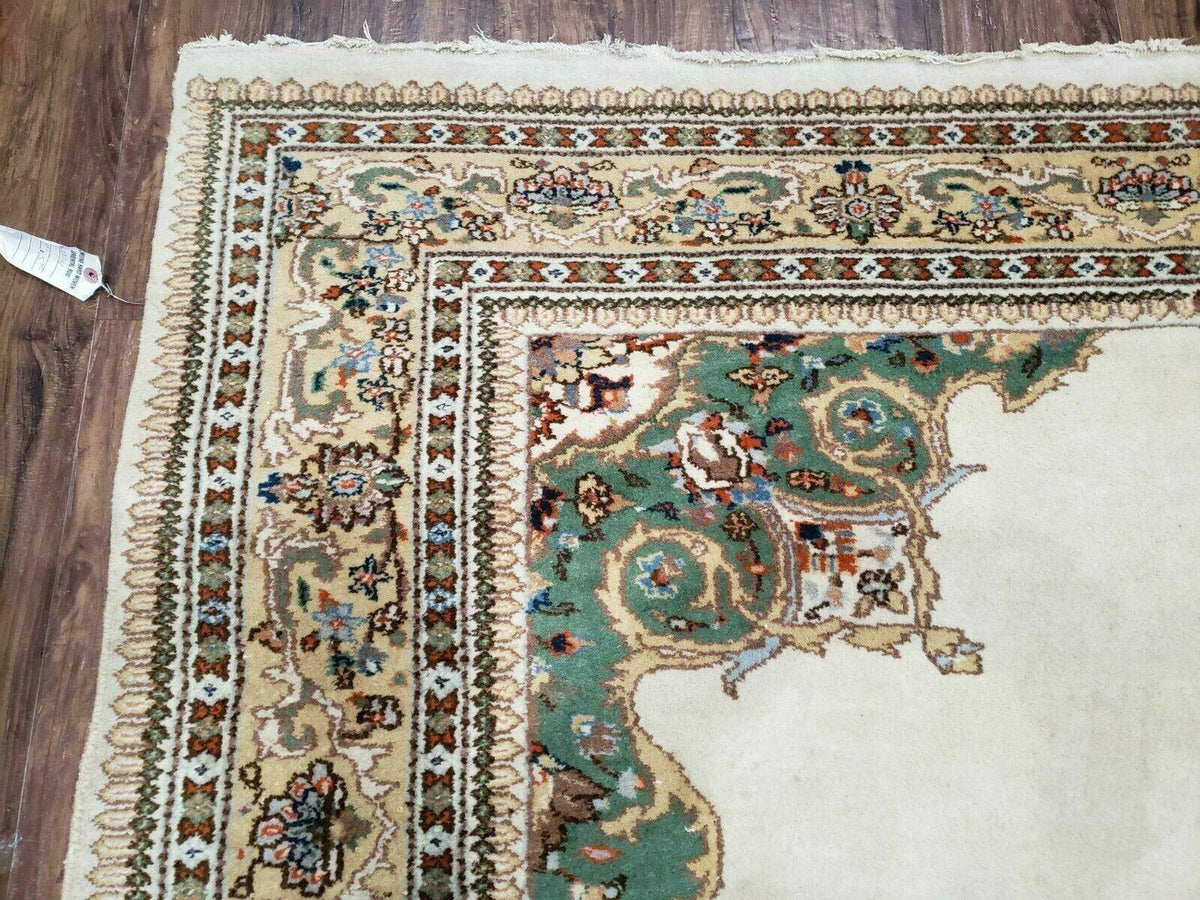 6' X 9' Vintage Handmade India Open Field Tribal Wool Rug Carpet Medallion Nice - Jewel Rugs, view 7