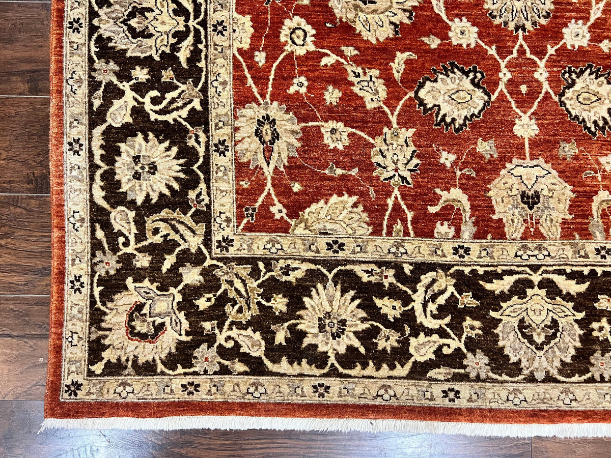 Pakistani Oriental Rug 6x9, Red, Floral Allover, Handmade Wool Rug, Peshawar Chobi Rug, Pak Persian Carpet 6 x 9 - Jewel Rugs, view 9
